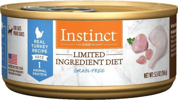 by Nature's Variety Limited Ingredient Diet Grain-Free Real Turkey Recipe Natural Wet Canned Cat Food, 5.5-oz, case of 12 - Chewy.com