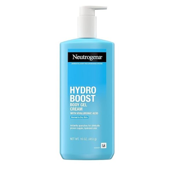 Hydro Boost Body Moisturizing Gel Cream with Hyaluronic Acid, Non-Greasy & Fast Absorbing, Lightweight Hydrating Body Lotion for Normal to Dry Skin, Paraben- & Dye-Free, 16 oz