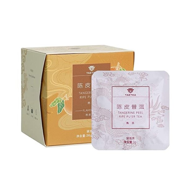 Pu-erh Tea Sachets Pack 12 Tea Bags(Dried Orange Peel) 1.27oz