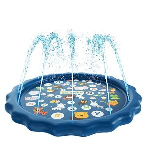 SplashEZ 3-in-1 Sprinkler for Kids, Splash Pad, and Wading Pool for Learning – Children’s Sprinkler Pool