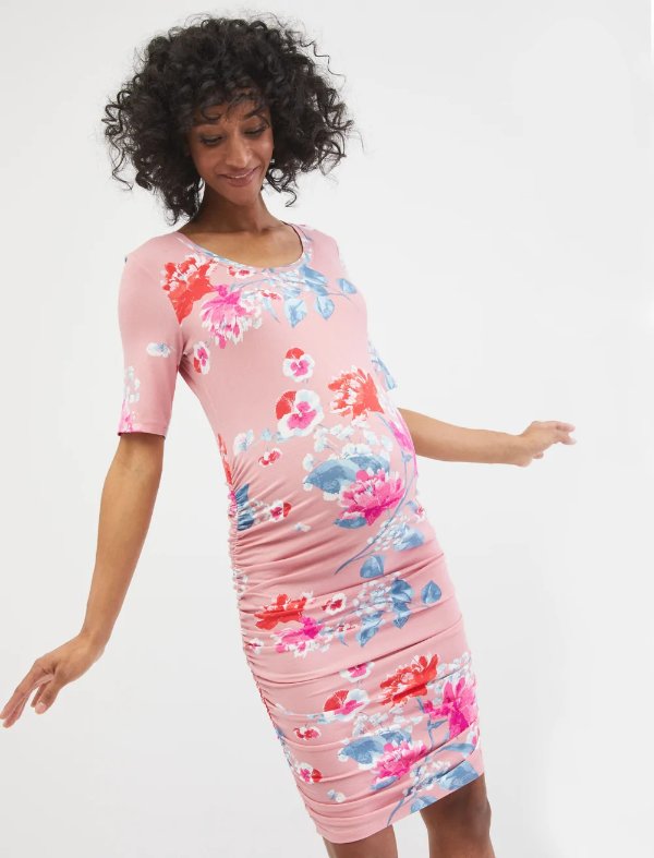 Side Ruched Maternity DressSide Ruched Maternity Dress