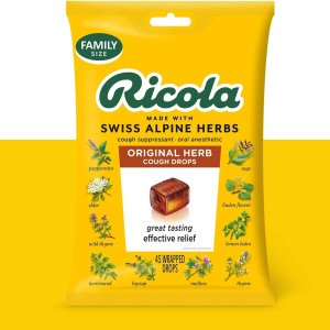 补货：Ricola 天然草本配方薄荷止咳糖 45粒