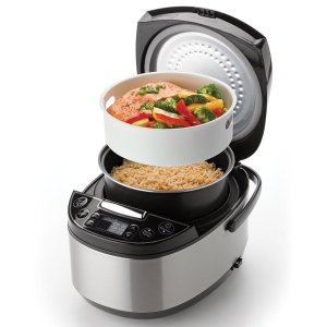Aroma Professional 12-Cup (Cooked) Digital Rice Cooker, Food Steamer and Slow Cooker, Stainless Steel