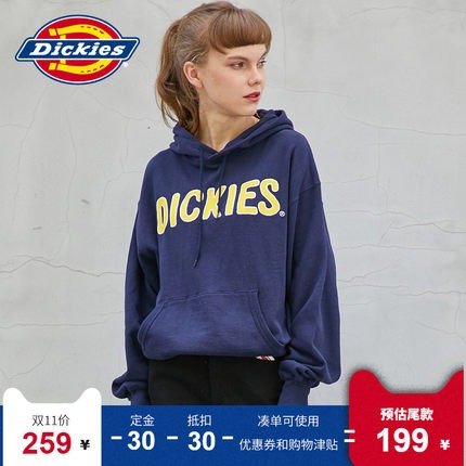 【预售】Dickies oversize版型休闲印花连帽套头卫衣183W30EC05