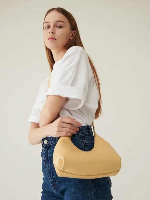 Luna Pillow Shoulder Bag_Yellow Beige
