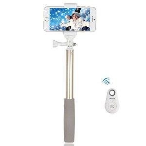 FShang Telescopic Selfie Stick with Bluetooth Remote Shutter for SmartPhones