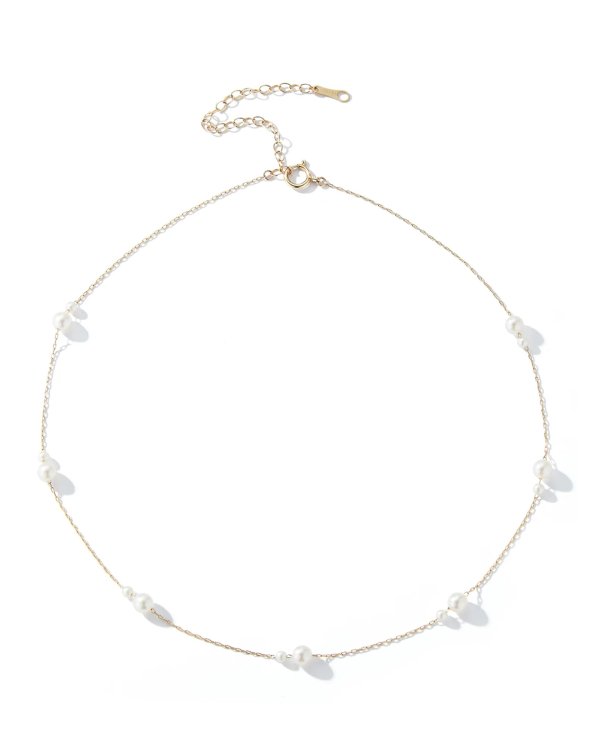 14k Akoya Pearl Pairs Necklace