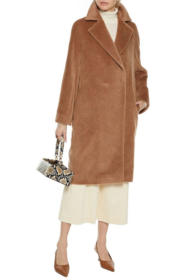 Sidney alpaca and wool-blend coat