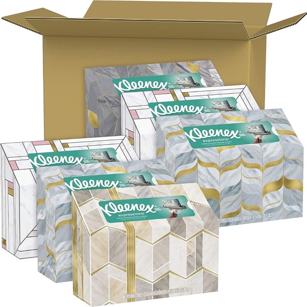 Kleenex 擦手纸巾6盒 共360张