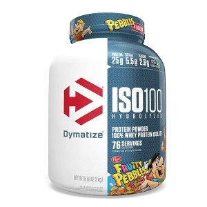 Dymatize ISO100 Hydrolyzed Protein Powder, 100% Whey Isolate Protein, 25g of Protein, 5.5g BCAAs