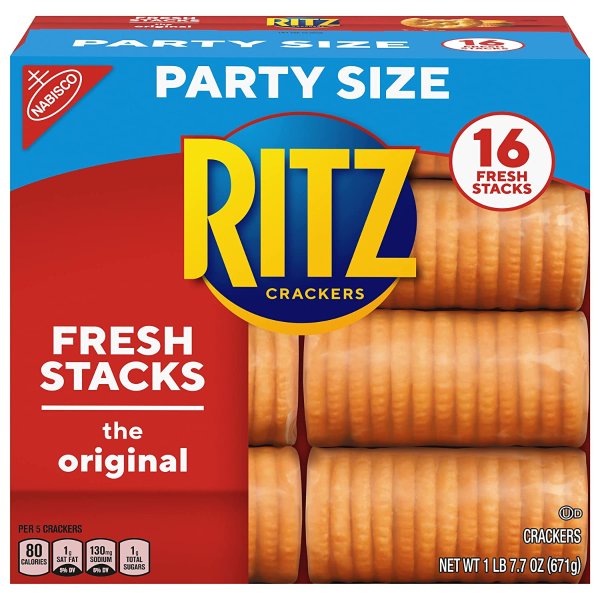 Crackers Flavor Party Size Box of Fresh Stacks 16 Sleeves Total, original, 23.7 Ounce