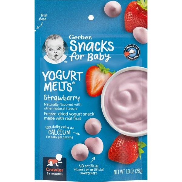Snacks for Baby Yogurt Melts, Strawberry, 1 oz Bag