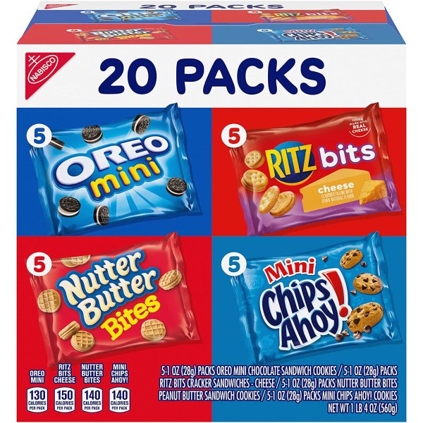 Nabisco Classic Mix Variety Pack 20 Snack Packs