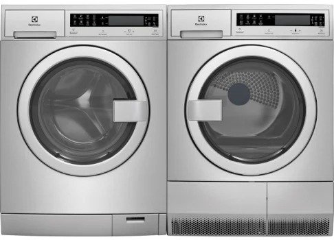ELWADRES21 Side-by-Side Washer & Dryer Set with Front Load Washer and Electric Dryer in Stainless Steel