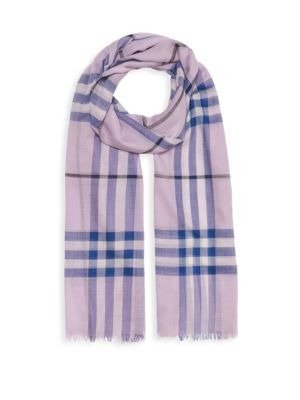 - Giant Check Wool & Silk Scarf