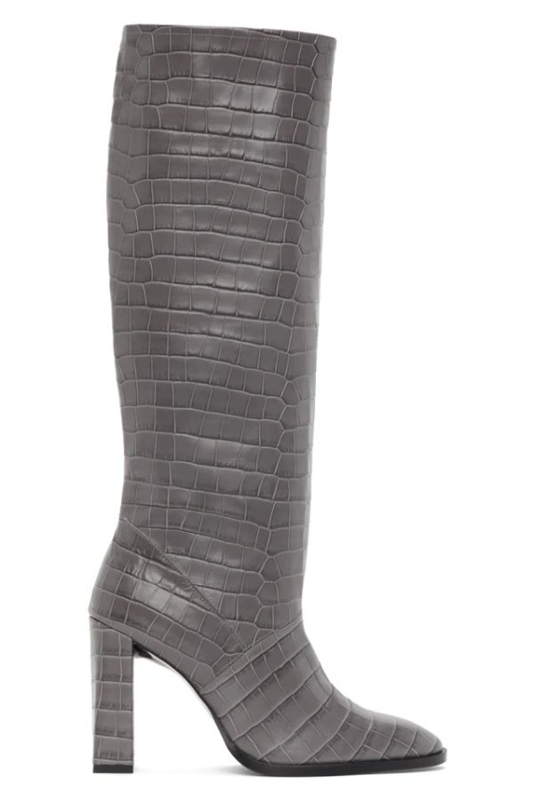 Grey Croc Camilla Tall Boots