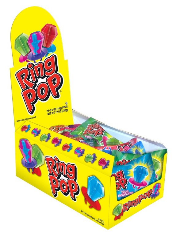 Ring Pop 多种口味混合装戒指糖 24个