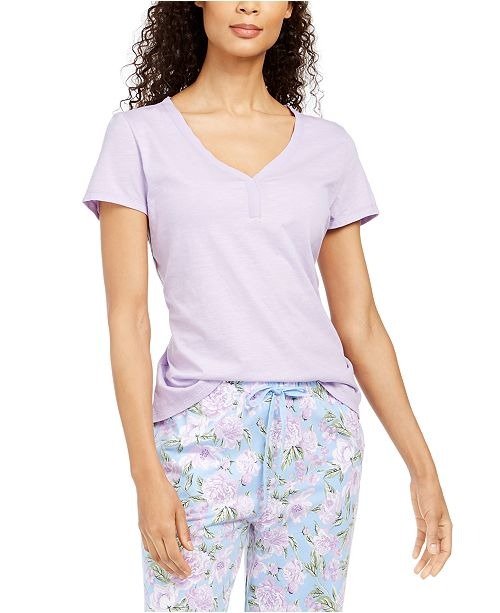 Cotton Knit Pajama T-Shirt, Created For Macy's