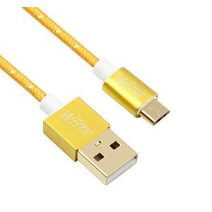 WEme USB金色充电线 1米长（适合Android智能手机或平板）