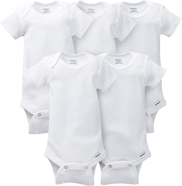 Baby 5-Pack Solid Onesies Bodysuits