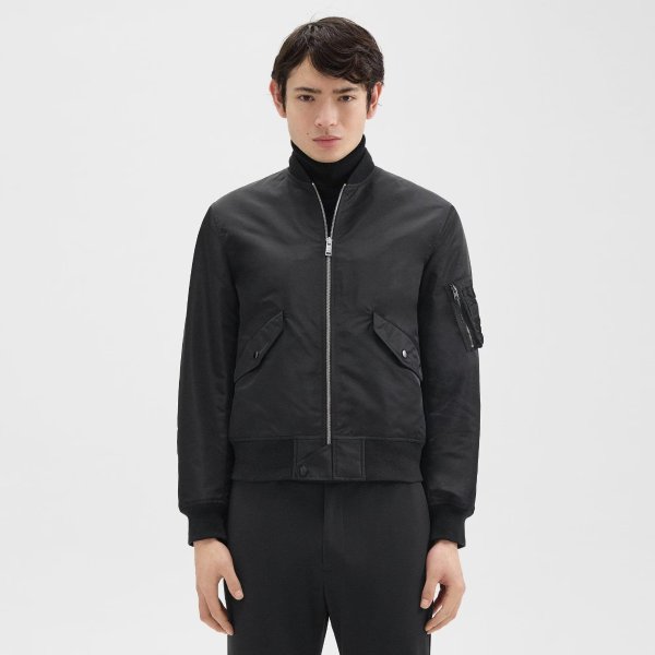 Bomber Puffer Jacket in Recycled Nylon