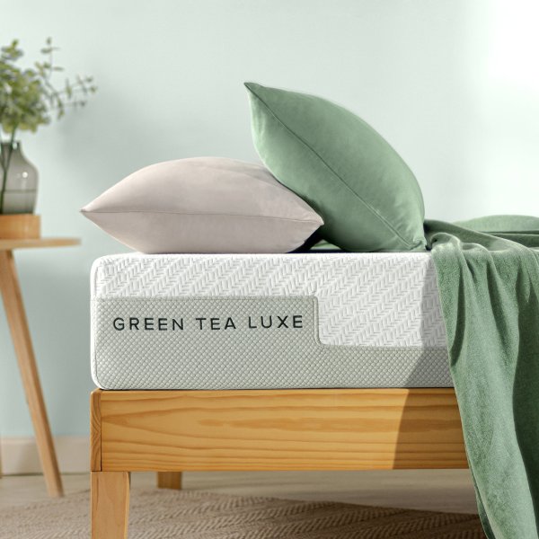 8" Green Tea Luxe King Memory Foam Mattress, Made in the USA of US Foam and Global Materials