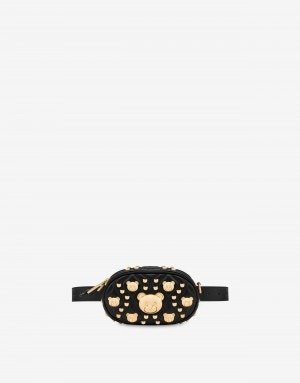 Teddy Studs Nappa waist bag - Women Fall-Winter 2021 - FW21 COLLECTION - Moods - Moschino | Moschino Official Online Shop