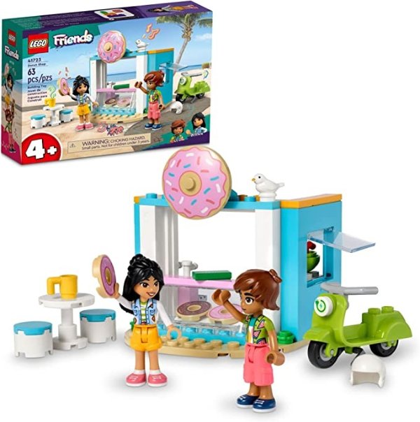 Friends Donut Shop 41723 Building Toy Set for Preschool Kids, Boys, and Girls Ages 4+ (63 Pieces)