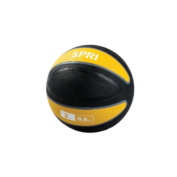 SPRI Xerball Yellow Medicine Ball, 2 lbs.