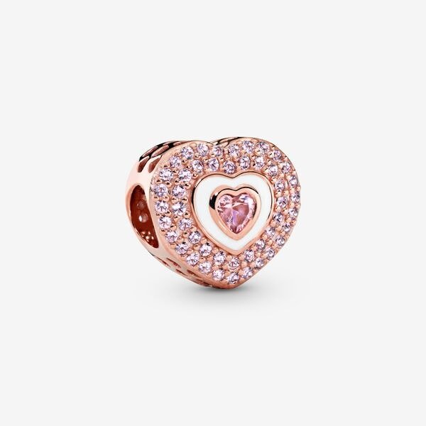 Hearts on Hearts Charm | Rose Gold-Plated | Pandora US