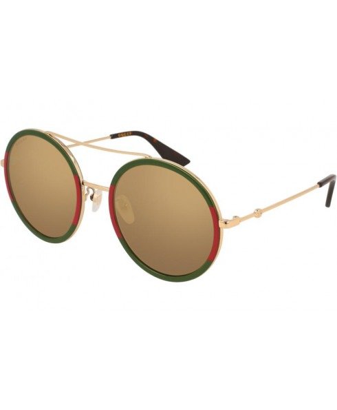 Gucci - GG0061S-012 Round Green and Red Sunglasses for Women