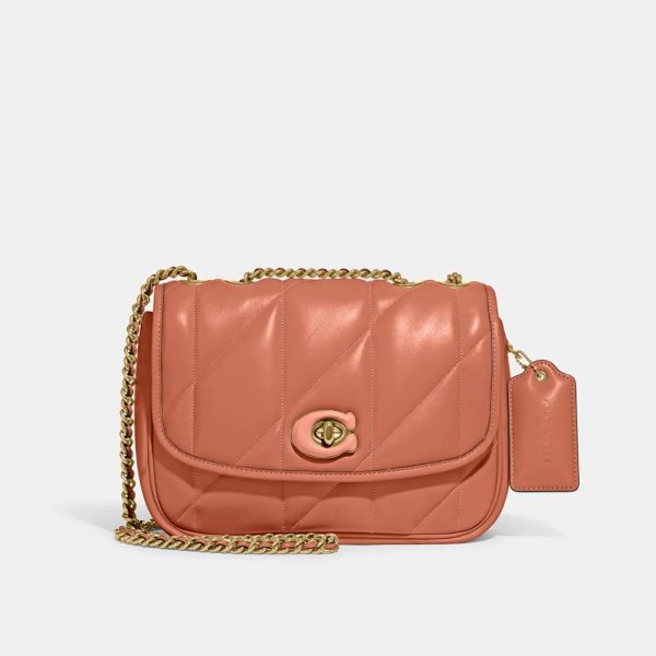 Women's Quilted Pillow Madison Shoulder Bag - Light Coral