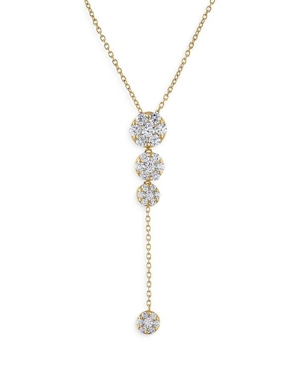 Diamond Lariat Drop Necklace in 14K Yellow Gold, 1.0 ct. t.w. - 100% Exclusive