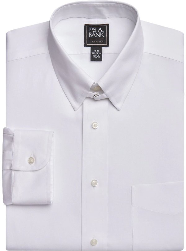 Tab Collar Dress Shirt - Traditional Fit Wrinkle Free
