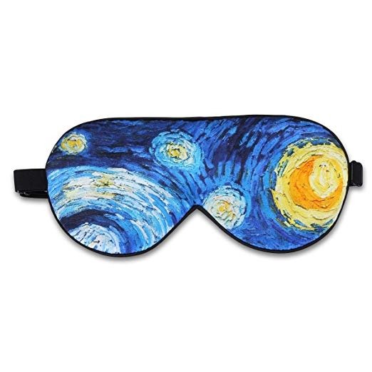 Natural Silk Sleep Mask, Blindfold, Super Smooth Eye Mask (Starry Night)