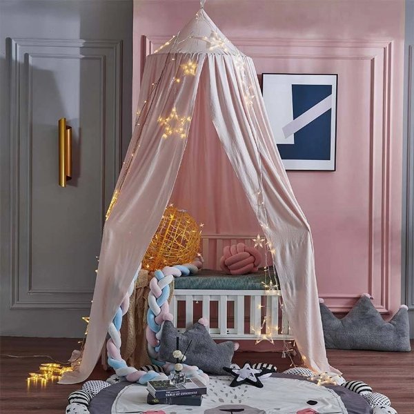 Kids Baby Bedding Dome Bed Canopy Bedcover Mosquito Net Curtain Baby Room Decoration Round Crib Net Credit shading Photo Prop
