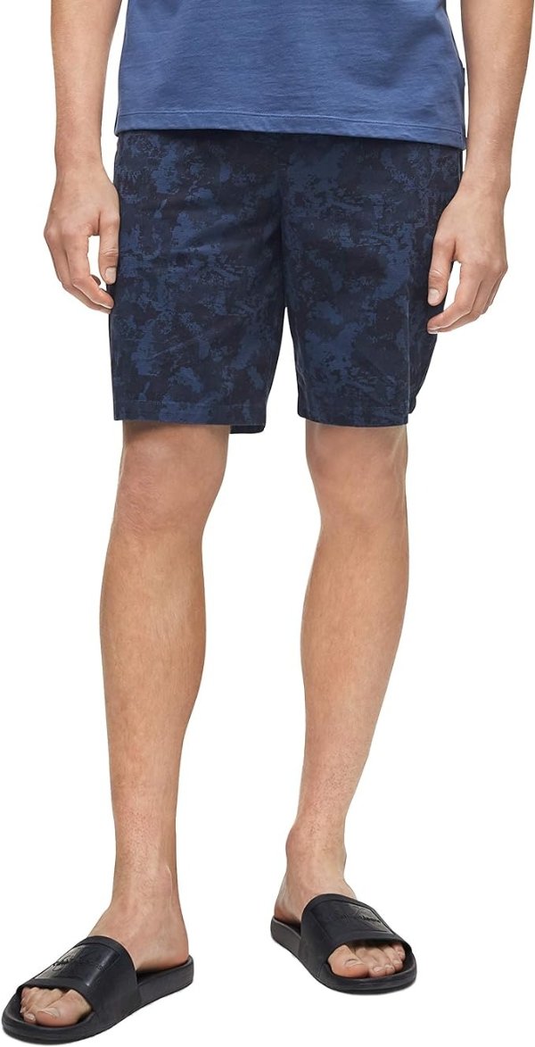 Men's Casual Twill Print Shorts