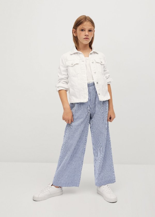 Culotte stripes trousers - Girls | Mango Kids USA