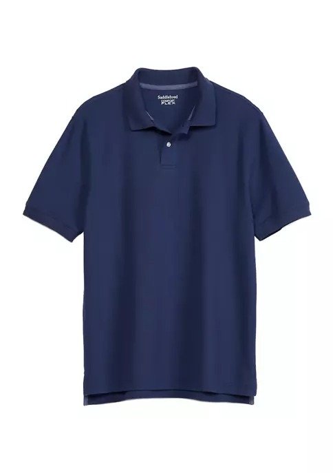 Short Sleeve Solid Polo Shirt