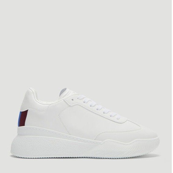 Loop Faux Leather Sneakers in White