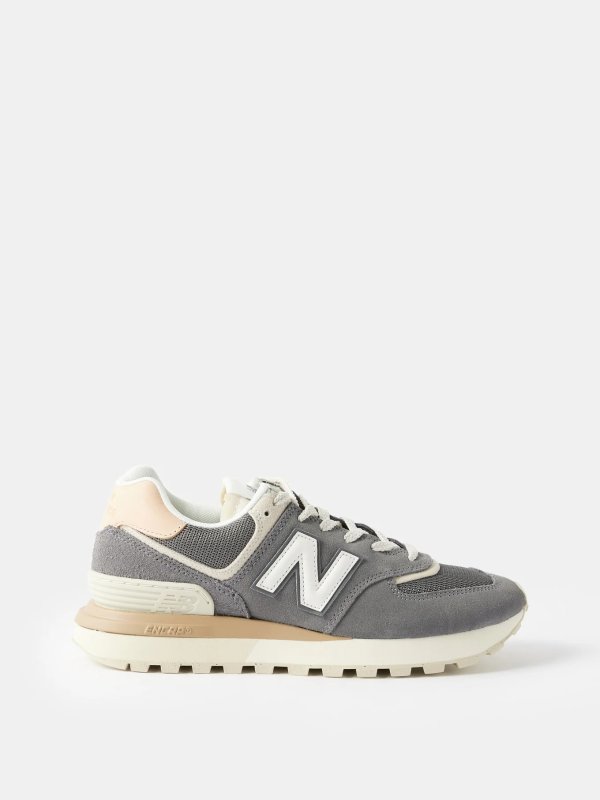 574 suede, leather and mesh trainers