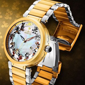 InvictaDisney Limited Edition Mickey Mouse Women's Watch w/ Metal, Mother of Pearl & Oyster Dial 