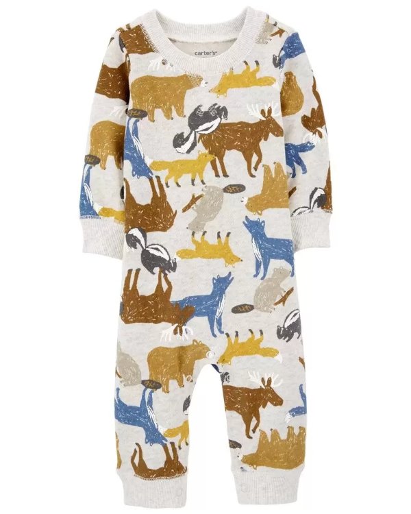 婴儿动物图案连体卫衣