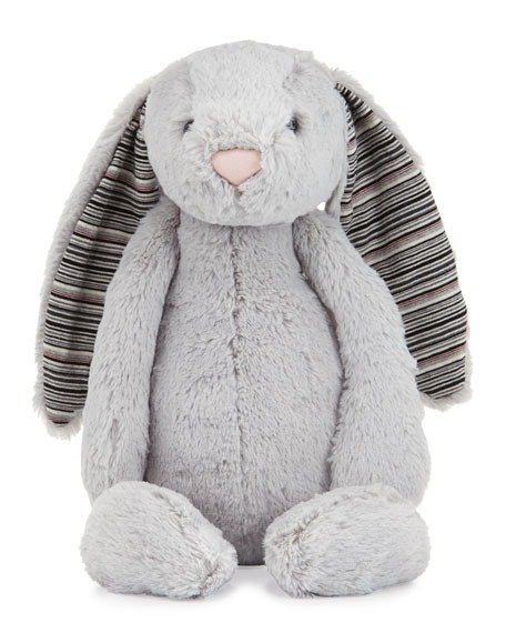 Large Bashful Blake Bunny Stuffed Animal, Gray