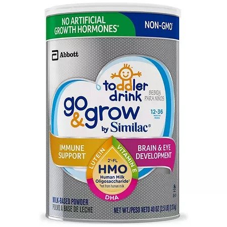 Similac Go & Grow Non-GMO with 2'-FL HMO Milk-Based Powder Toddler Drink (40 oz.) - Sam's Club