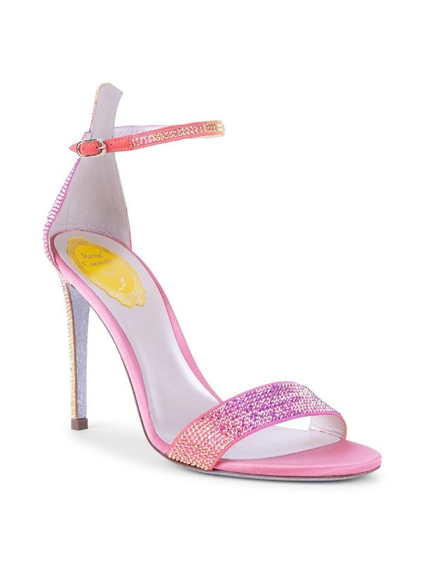 Celebrita Crystal-Embellished Satin Sandals