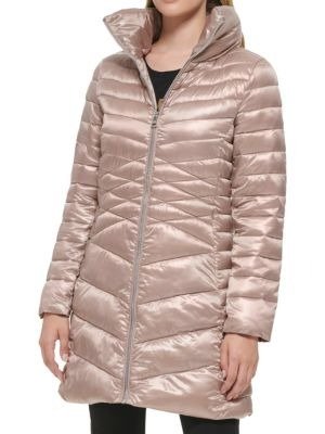 Chevron Quilted Puffer Jacket