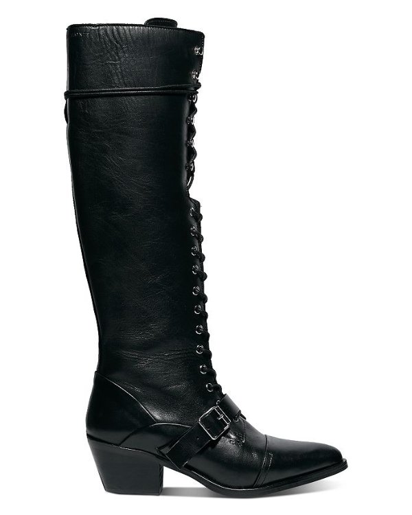 Women's Savannah Pointed Toe Tall Leather Boots