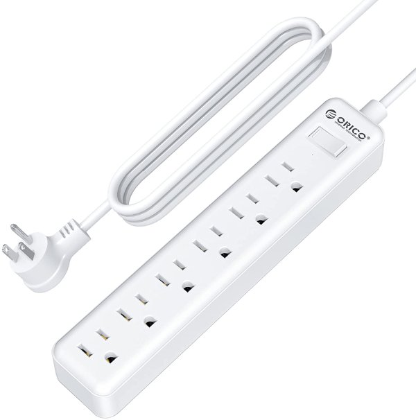 6 AC Outlets 175J Surge Protector Power Strip