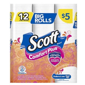 Scott ComfortPlusToilet Paper 12 Big Rolls